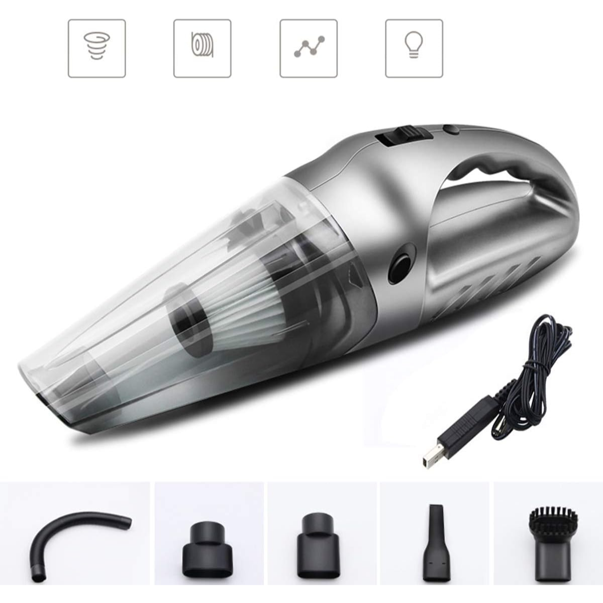 TurboClean Car - Aspiradora Portátil para autos