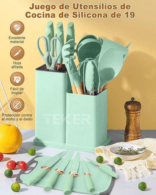 SET DE UTENSILIOS DE COCINA 19 PIEZAS