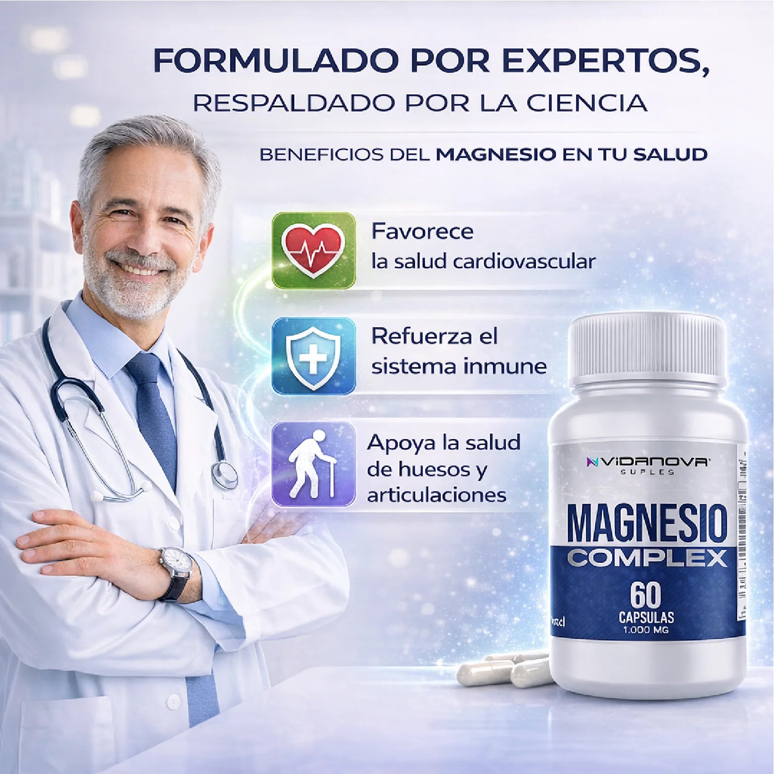 Magnesio Complex 3 en 1 | Descanso, Energía y Bienestar Total