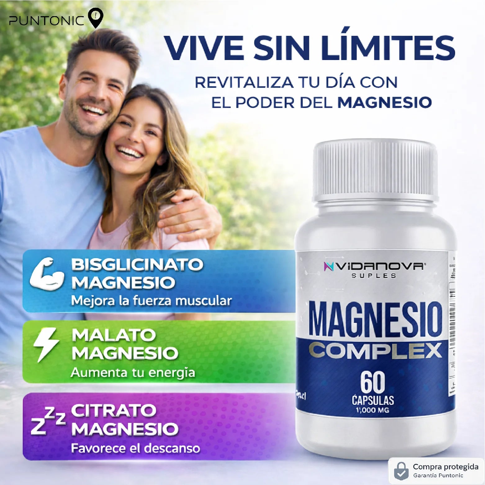 Magnesio Complex 3 en 1 | Descanso, Energía y Bienestar Total